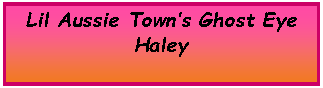 Text Box: Lil Aussie Town’s Ghost Eye Haley