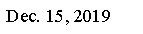 Text Box: Dec. 15, 2019