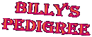Billy's
Pedigree
